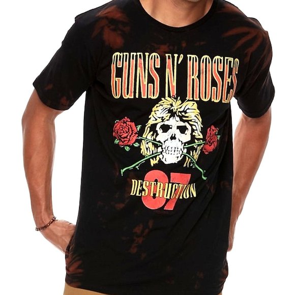 Guns N Roses Destruction Tour metal rock Bleach Official T-Shirt 2XL XXL NWT - Picture 2 of 5